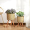Paco Home Vaso Portavaso Grande Fioriera Interni Set Vaso Per Piante Vimini Intrecciato Fiori Legno Pellicola, Colore:Natura, Set:2pcs Set/Design 10