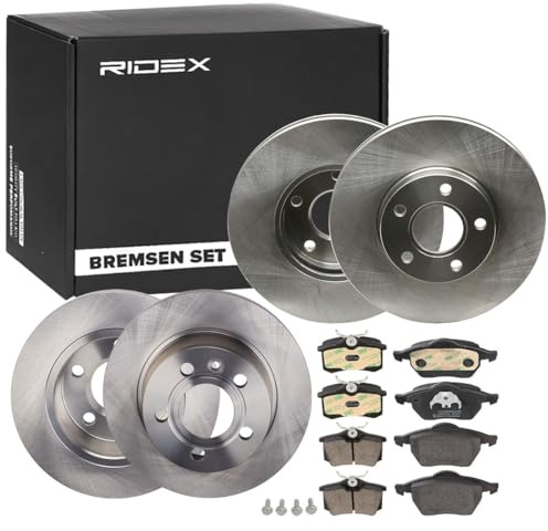 RIDEX 3405B0381 Bremsenset Hinten Vorne Belüftet 268mm - Bremsen Set mit Bremsscheiben und Bremsbeläge Satz