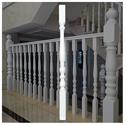OKUOKA Rampe d’escalier Garde Corps Balustrade en Bois Blanc pour Couloir de Jardin Familial Colonne Colonne Non tissée, Barre de Garde - Corps Horizontale, Ensemble de 1,4,10,20 (Color : 1 Pack, Si