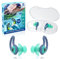 Hearprotek Tappi per Le Orecchie da Nuoto, 2 Paia Tappi per Le Orecchie Impermeabili e riutilizzabili per Il Bagno Doccia Nuoto Surf e Altri Sport Acquatici(Verde Chiaro)