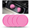 CGEAMDY 4 Stück Auto Untersetzer, Auto Getränkehalter Einsatz, Durchmesser PVC Verdicken Schwarz Auto Untersetzer, Anti Rutsch Car Untersetzer für Kaffeebcher(Rosa)