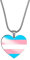 PAURO Unisex Edelstahl Personalisierte Regenbogen Stolz LGBT Herz Anhänger Halskette für Transgender