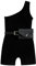 DYKeWei Ärmelloser Strampler für Kleinkinder, gerippt, schulterfrei, Overall, Gürtel, Gürteltasche, Outfits Kleinkind Kleid (Black, 2-3 Years)