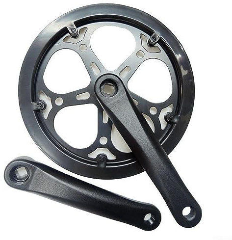 Bielas de bicicleta, juego de bielas de plato único, juego de bielas con agujero cuadrado para parte inferior de bicicleta de agujero cuadrado 48T 52T plato más grande para bicicleta eléctrica,