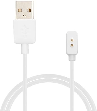 kwmobile USB Kabel Charger kompatibel mit Xiaomi Mi Smart Band 9 / Band 8 / Band 8 Pro/Redmi Watch 3 Active Ladekabel - Smart Watch Ersatzkabel - Fitnesstracker Aufladekabel in Weiß