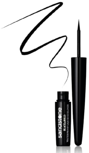 Sandstone Scandinavia Liquid Eyeliner Make-up - Flüssiger lidstrich stift schwarz - Eyeliner filzstift für allergiker geeignet Hypoallergener lidstrich wasserfest - Für Anfänger geeignet