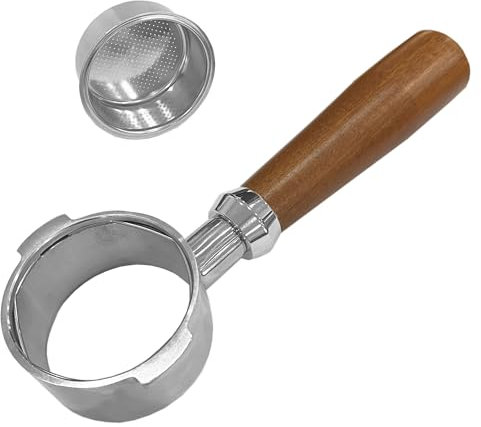 MIAO JIN Porte-filtre à expresso sans fond 51 mm à 2 oreilles compatible avec DeLonghi Dedica 311GR-310GR/ECO310 avec panier filtrant 1 tasse