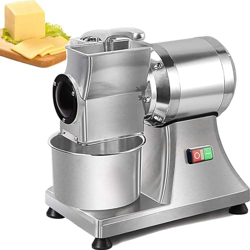DPQYJPP Grattugia elettrica Formaggio, trituratore Alimenti Resistente 550W, trituratore Formaggio Elettrico Commerciale, trituratore per Formaggio Multiplo con Contenitore, per Formaggio, Burro