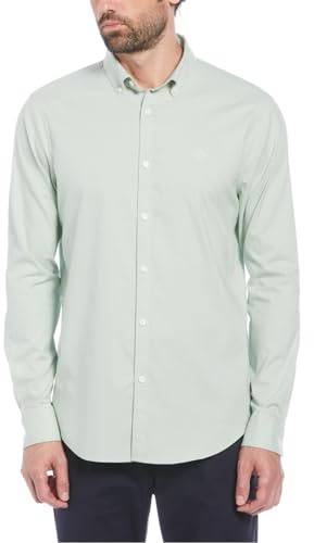 Original Penguin Mens Oxford Shirt Silt Green 330 L