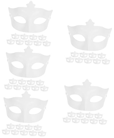WOFASHPURET 50stücke Leere Cosplay Halbmaske Blanko Maske Für Karneval Halloween Und Maskeraden Atmungsaktiv Und Bequem Für Kreative Kostüme