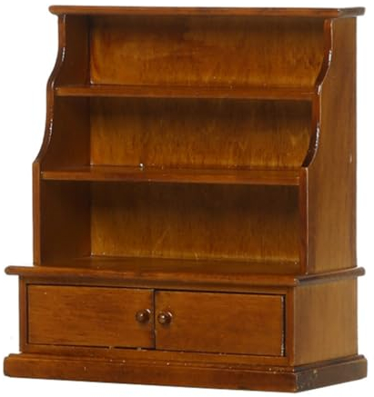 Toyvian Miniatur-Puppenhaus-Bücherregal Mini-Schubladenschrank Aus Holz Miniatur-Tv-Schrank Modell Mini-Bücherregal Aufbewahrungsregale Puppenhausmöbel Für 1:12 Puppenhaus-Dekoration