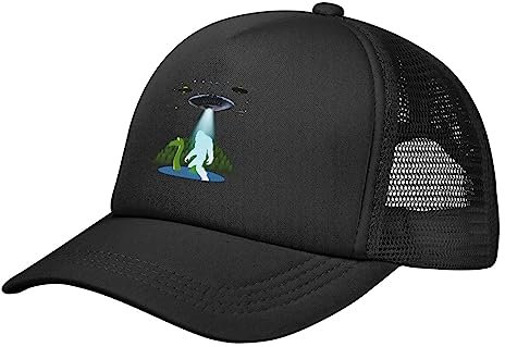 Unisex Baseballkappe Glauben Sie UFO Bigfoot Baseball Cap Reine Farbe Baseballmütze Leicht Abwaschbar Hip-Hop-Hut Für Angeln Sport Draussen