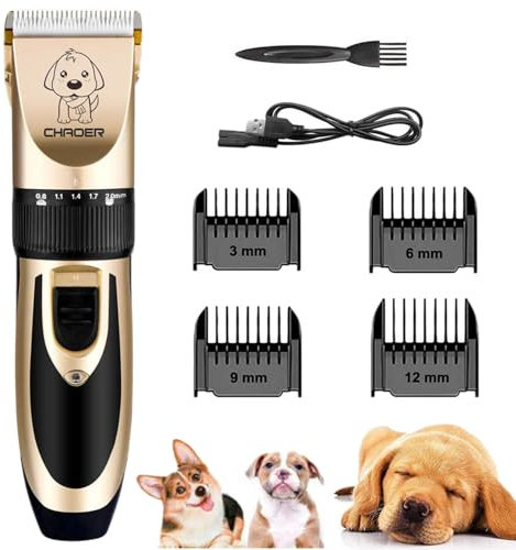 Tosatrice per Cani Professionale Tosatrice per Gatti Pelo Lungo Ricaricabile USB Oro
