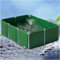 Strapazierfähiger PVC-Segeltuch-Fischteich mit Abfluss, 2,1 m x 1 m x 0,6 m, temporärer Haltetank für Salzwasser, Fische, Koi, Schildkröten, Wasserspeicher, Pool für Sicherheitsstützrahmen im