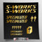 Aufkleber-Set kompatibel mit Rahmen MTB Mountainbike und Helm | Decals Aufkleber für Fahrrad Schriftzug Logos | Stickersland® - Swork (Glänzendes Gold Metallic)