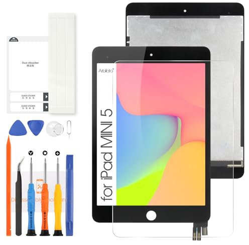 Écran de rechange pour iPad Mini 5 7.9 2019, écran LCD, écran tactile, numériseur, panneau en verre avec kits de réparation pour iPad Mini5 A2126 A2124 A2133 (noir)