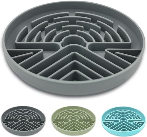 Lesipee Gamelle à alimentation lente pour chiens de grande et petite taille, anti-étouffement avec base antidérapante, bol interactif pour manger lentement pour animaux de compagnie, bol