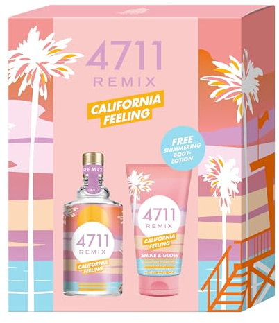 4711® Remix California Feeling I Geschenkset - zitrisch - fruchtig - floral - für einen Unvergesslichen Sommer I Eau de Cologne 100ml & Bodylotion 75ml