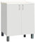 Liberoshopping Mobile lavatoio 60x60 bianco con vasca in metacrilato e fondo in alluminio – 2 ante con asse lavapanni in legno – scarico incluso – per bagno o lavanderia – già montato