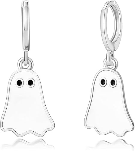 Halloween Ohrringe Gespenst für Damen Lustige Geist Ohrstecker Tropfen Ohrschmuck Halloween Earrings Geschenke für Frauen Teenager Mädchen Kinder