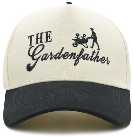 Sunlark Gardening Cap for Men Dad Hat, Gardening Gifts for Gardeners | Adjustable Cotton Embroidered Gardenfather Hat, Fathers Day Birthday Gifts for Papa, Grandpa, Plant Lovers