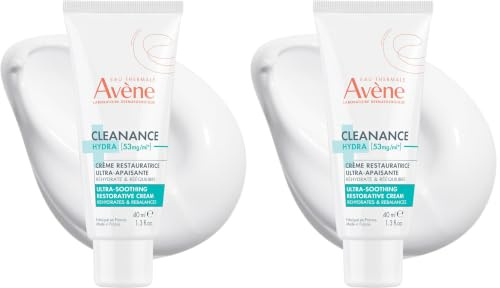 Eau Thermale Avene Clean-Ac Soothing Cream, Rich Moisturizer, Adjunctive Care for Drying Acne Treatments, 1.3 oz. (Packung mit 2)