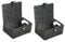 2 x Arpan Resin Woven Storage Hamper Basket Box With Lid & Lock (Black - Small)