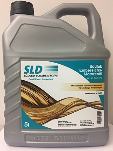 Südlub Einbereichs-Motorenöl HD 4C SAE 10W, 5 Liter