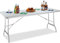 Relaxdays Gartentisch klappbar BASTIAN, groß, Tragegriff, stabiler Campingtisch, H x B x T: 72 x 178 x 74 cm, weiß