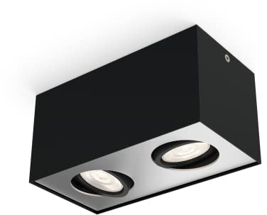 Philips myLiving LED Spot Box 2-flammig, 9W,schwarz, 1 Stück (1er Pack)