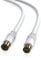 conecto CC50038 HQ TV Antennenkabel - für DVB-C, DVB-T/T2-4K UHD 1080p Full HD HDTV 3D - (Koaxialkabel, TV-Stecker - TV-Buchse, doppelte Schirmung, vergoldete Stecker) 3,00m, weiß