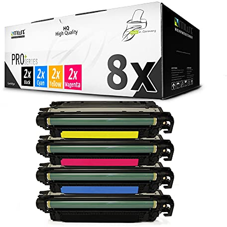 8X Müller Printware kompatibler Toner für HP Laserjet Enterprise 500 Color M 551 575 xh c f DN n ersetzt CE400A-03A 507A