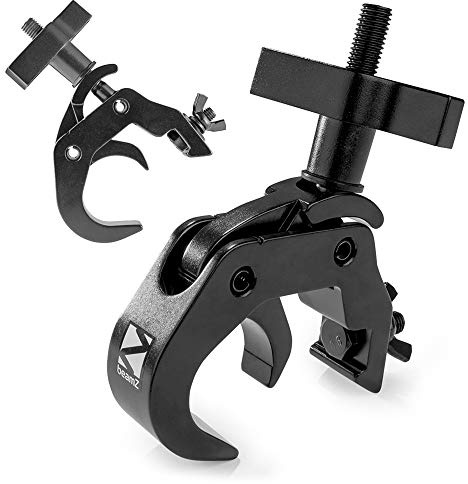2X BeamZ BC50B-250T Quick Clamp Slimline Truss Lighting Clamps Heavy Duty Aluminium 48-51mm for DJ Lighting Stage Rigs Black Finish 250kg Load Capacity