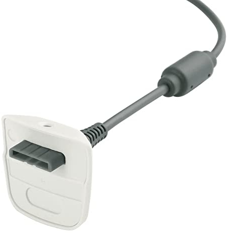 CABLEPELADO Cavo di ricarica per il telecomando wireless compatibile con XBOX 360, caricatore USB compatibile con Xbox 360, 4800 mAh, USB 2.0, cavo da 1,80 metri, grigio