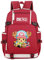 WANHONGYUE One Piece Tony Tony Chopper Anime Backpack Student Schultasche Laptop Rucksäcke Freizeittasche Reiserucksack Daypack Rot-2