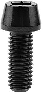 Yaruijia Boulon en titane M8 x 15 20 25 30 35 40 45 50 mm Vis Allen à tête conique pour pièces de vélo et moto Pas de 1,25 mm (M8 x 20 mm, Noir)
