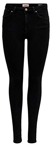 ONLY Jean Skinny ONLPOWER Taille Moyenne Skinny Fit Jeans Black XL 30 Black 1 XL / L30