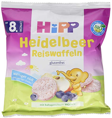 Hipp Reiswaffeln Heidelbeer 8.M., 35 g