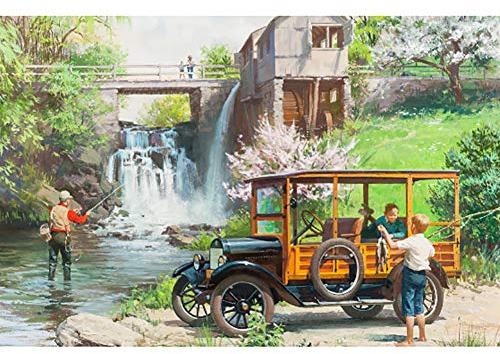 FFYUGO Erwachsene Holzpuzzle, Europäischer Bauernhof, Ölgemäldeart, Romantische Dekoration, Paar Interaktives Spiel (520-3700 Pieces), Kinder Lernspielzeug,3700