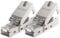 deleyCON 2x CAT 6a Connecteur Réseau RJ45 Sans Outil avec Connexion LSA pour Câbles D'installation Rigides Câble LAN Blindé 10 Gbit/s Connecteur de Câble Réseau Boîtier Métallique CAT6a