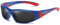 DUCO Sonnenbrille für Kinder Polarisierte Sonnenbrille Jungen & Mädchen mit Flexible Gummi UV400 Schutz (Blau Rot)