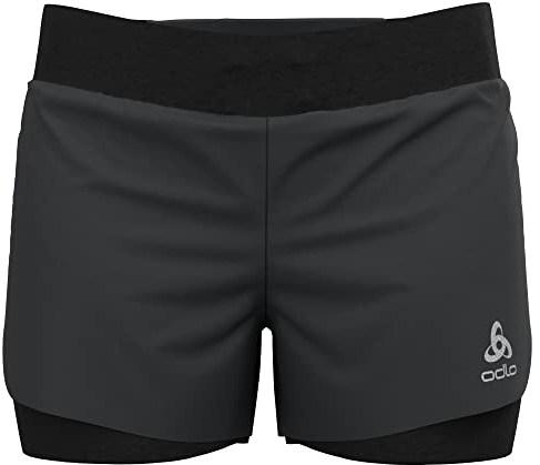 Odlo Damen Zeroweight 3 Inch Laufshorts, Schwarz, M EU
