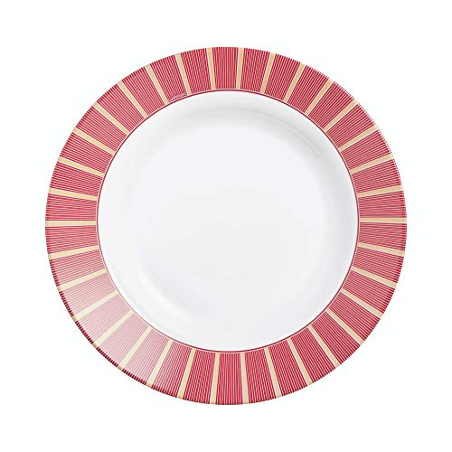 18pc Opal Glass Dinner Set Christmas Dinnerware Tableware Modern (Bordeaux, 6 Soup Bowls)