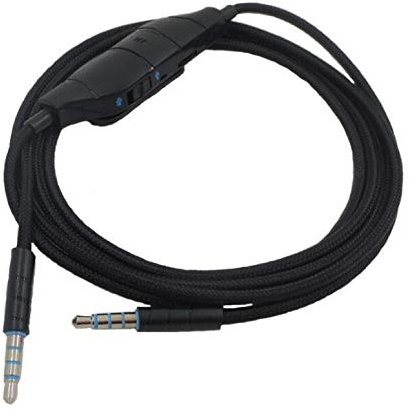 Ersatz Kabel Kompatibel mit Logitech G633 G635 G933 G935 Gaming-Kopfhörer, Lautstärkeregler mit Mikrofon, Kopfhörer-Audio-Verlängerungskabel 1,5 Meter