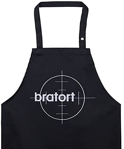 EXPRESS-STICKEREI BBQ Grillschürze - Lustige Kochschürze für Grillfans - Verstellbare Latzschürze für Männer/Frauen - Küchenschürze mit Spruch Bratort