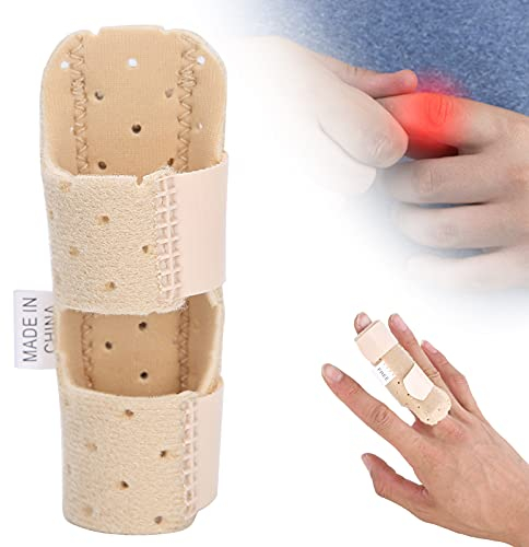 Brrnoo Verstellbare Fingerschiene, Fingerschiene, Fingerschiene, Unterstützung für den Finger, mit festem Aluminiumband für Mittelfinger