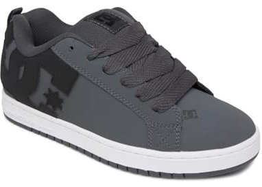 Dc Shoes Men's Court Graffik Sneaker, Dk Grey Black White, 8 UK