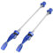 X AUTOHAUX 2pcs Mountain Bike Front Rear Quick Release Skewer Wheel Hub Blue