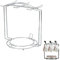 Biluer Porte-tasse à Café Support pour Tasse Titulaire De Tasse à Café d'acier Inoxydable Support d'affichage de Tasse de thé pour 6 Tasses à Soucoupe Cuillère And Maison Cuisine Bar Café
