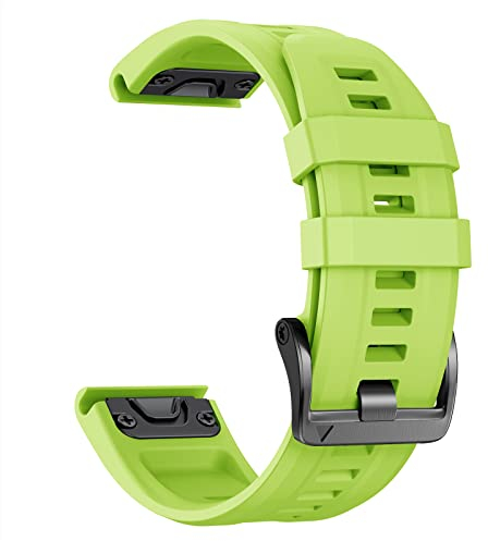 NotoCity 22mm Quick Fit Armband Kompatibel mit Garmin Fenix 7,für Garmin Fenix 5/6/8/e, Garmin Fenix 5 Plus/6 Pro/7 Pro Silikon Ersatzarmband,Grün